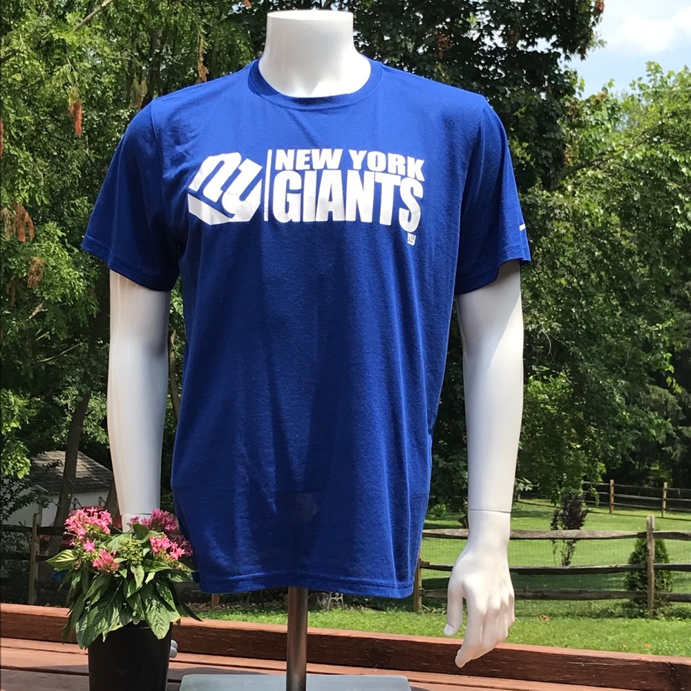 NY Giants the Nike Tee shirt L dri-fit blue white